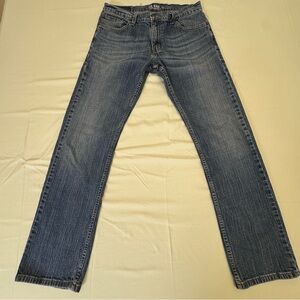 Levi Signature Mens Faded Blue Straight Jeans